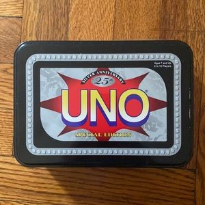 Uno cards 25th silver anniversary special edition with box